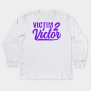 Victim to Victor Varsity Tee Kids Long Sleeve T-Shirt